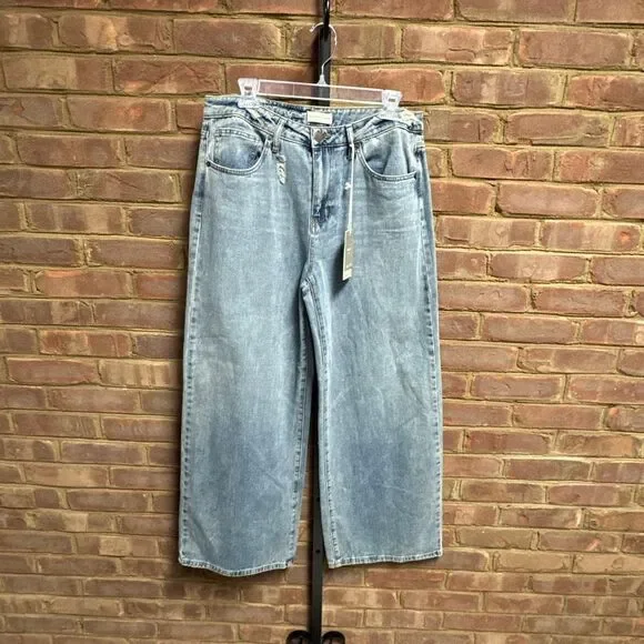 Oliver Logan Womens Madison Mid Rise Wide Leg Jean Sz 6/28 NEW - Picture 2 of 6